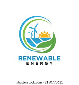 Renewable Energy Logo Design Icon Vector Stock Vector (Royalty Free ...