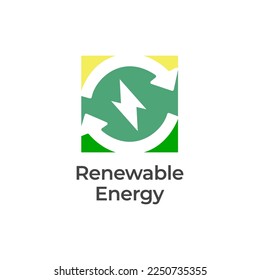 Renewable Energy Logo. Nature Power Logo Template. You can change text and colors very easy using the named and organized layers that includes the file.