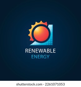 renewable energy logo template design 