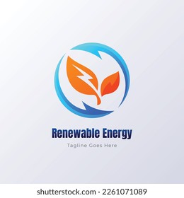 renewable energy logo template design 