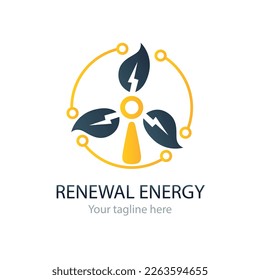 renewable energy logo template design 