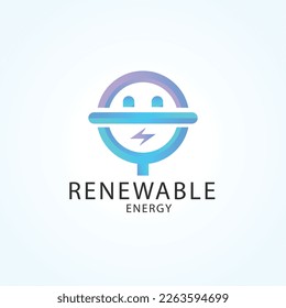 renewable energy logo template design 