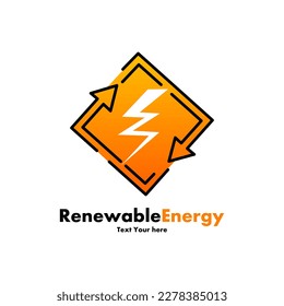 Renewable energy logo template illustration