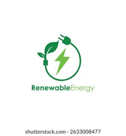 Renewable Energy Logo Vector Natural