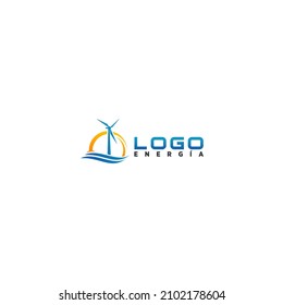 Renewable Energy Logo. windmill energy logo illustration. design pinwheel