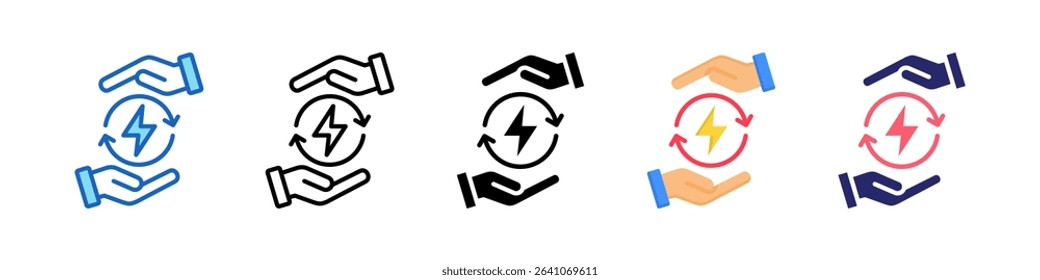 Renewable Energy Multiple Style Icon Set Collection.
