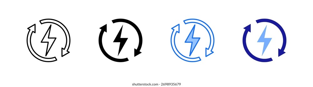 Renewable Energy Multiple Style Icon Set Vector