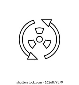 Renewable energy, nuclear icon. Simple line, outline vector electro power icons for ui and ux, website or mobile application