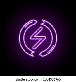 renewable energy outline icon. Elements of Ecology in neon style icons. Simple icon for websites, web design, mobile app, info graphics