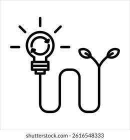 renewable energy outline icon vector illustration