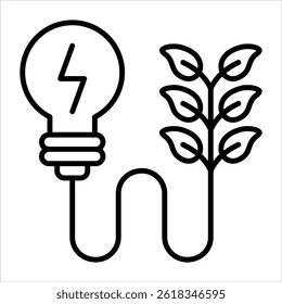 renewable energy outline icon vector illustration