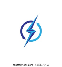 Renewable energy power logo