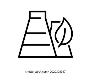 renewable energy renewal sustainable green nuclear single isolated icon with outline style