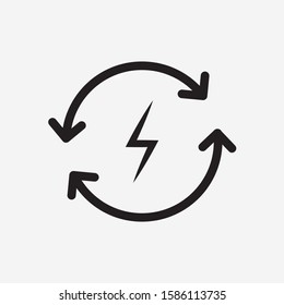 Renewable energy sign icon vector illustration