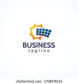 renewable energy solar panel logo design