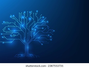 Erneuerbare Energietechnologie Ein Baum mit Zweiglinien. Sie stellt die Nutzung erneuerbarer Energien zur Erhaltung der Umwelt dar. Verringerung der Erderwärmung und Verringerung der Luftverschmutzung.