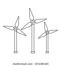 renewable energy turbine on white background vector illustration design