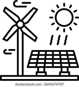 Renewable energy vector icon. Can be used for printing, mobile and web applications.