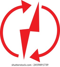 Renewable energy vector icon. Eco illustration sign. Recycle symbol or logo design EPS 10.