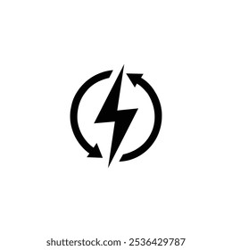Renewable energy vector icon. Eco illustration sign. Icon of energy.