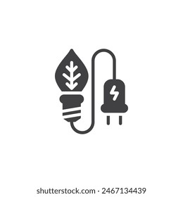 Renewable energy vector icon. filled flat sign for mobile concept and web design. Clean Energy glyph icon. Symbol, logo illustration. Vector graphics