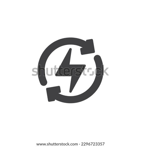 Renewable energy vector icon. filled flat sign for mobile concept and web design. Renewable resources glyph icon. Symbol, logo illustration. Vector graphics