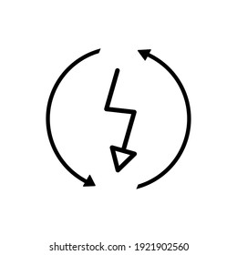 Renewable energy vector icon. Green energy illustration sign or symbol.