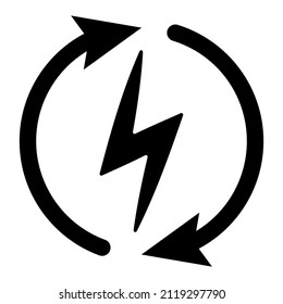 Renewable energy vector icon. Vector illustration isolated on white background