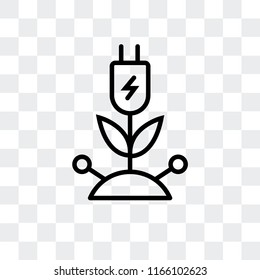 Renewable energy vector icon isolated on transparent background, Renewable energy logo concept