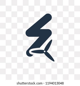 Renewable energy vector icon isolated on transparent background, Renewable energy transparency concept can be used web and mobile
