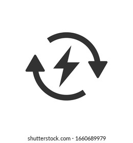 Renewable energy vector icon on white background.