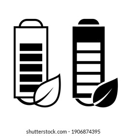 Renewable energy vector icon set. green energy illustration sign collection. recycle symbol.