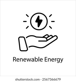 Renewable Energy Vector icon stock illustration