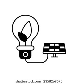 Icono de vector de energía renovable que puede fácilmente modificar o editar

