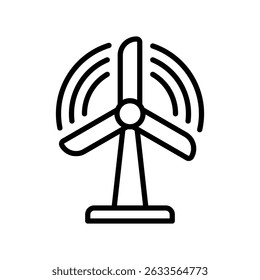 Renewable Energy Vector for Sustainable Future and Green Tech. Windmill and solar icon, eco innovation, futuristic energy source