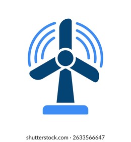 Renewable Energy Vector for Sustainable Future and Green Tech. Windmill and solar icon, eco innovation, futuristic energy source