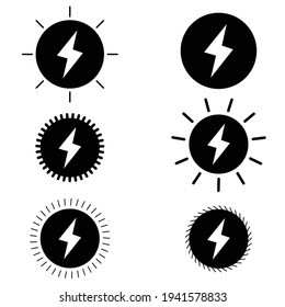 Renewable energy vector symbol isolated on white background