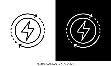 Renewable Energy White Icon Set Design
