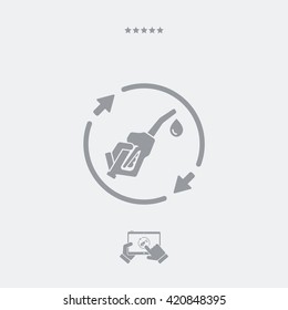 Renewable fuel flat icon