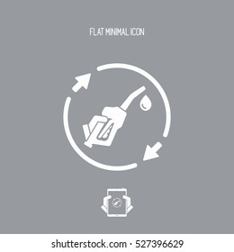 Renewable fuel flat icon