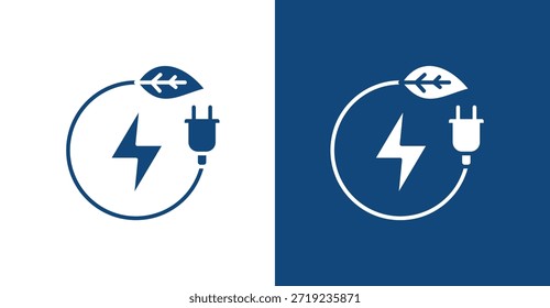 Renewable Glyph, with light and dark background