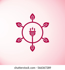 Renewable green energy icon