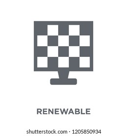 Renewable icon. Renewable design concept from Ecology collection. Simple element vector illustration on white background.