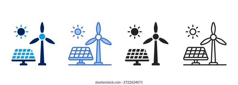 Renewable Icon Set Different Style Collection.