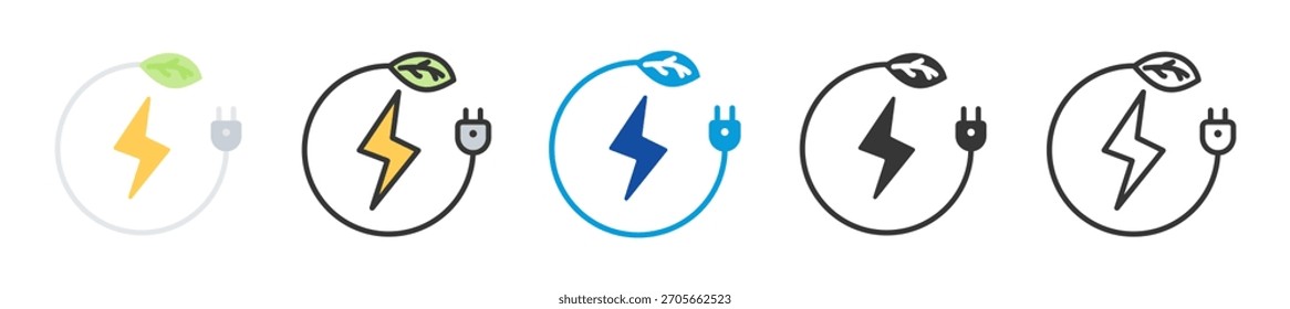 renewable icon set multi style various collection