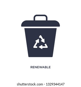 renewable icon. Simple element illustration from ecology concept. renewable editable symbol design on white background. Can be use for web and mobile.