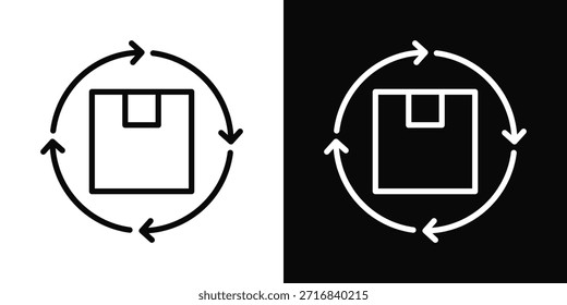 Icono Renovable Estilo De Fondo Blanco Y Negro
