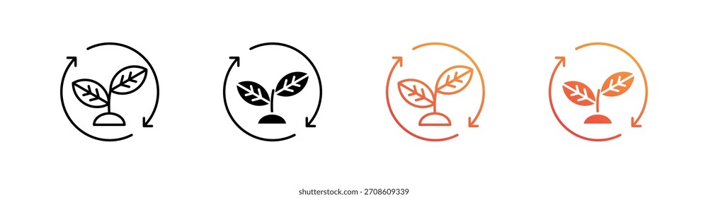 Renewable Multiple Style Icon Set