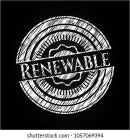 Renewable on chalkboard