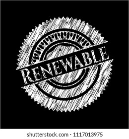 Renewable on chalkboard